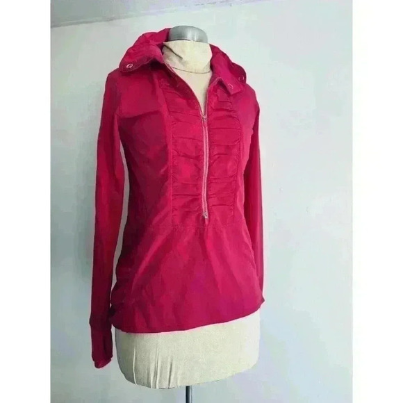 BROOKS Equilibrium Running Top Long Sleeve 1/2 Zip Hot Pink Women’s M Workout - Picture 1 of 9